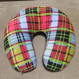 Plaid Travel Pillow